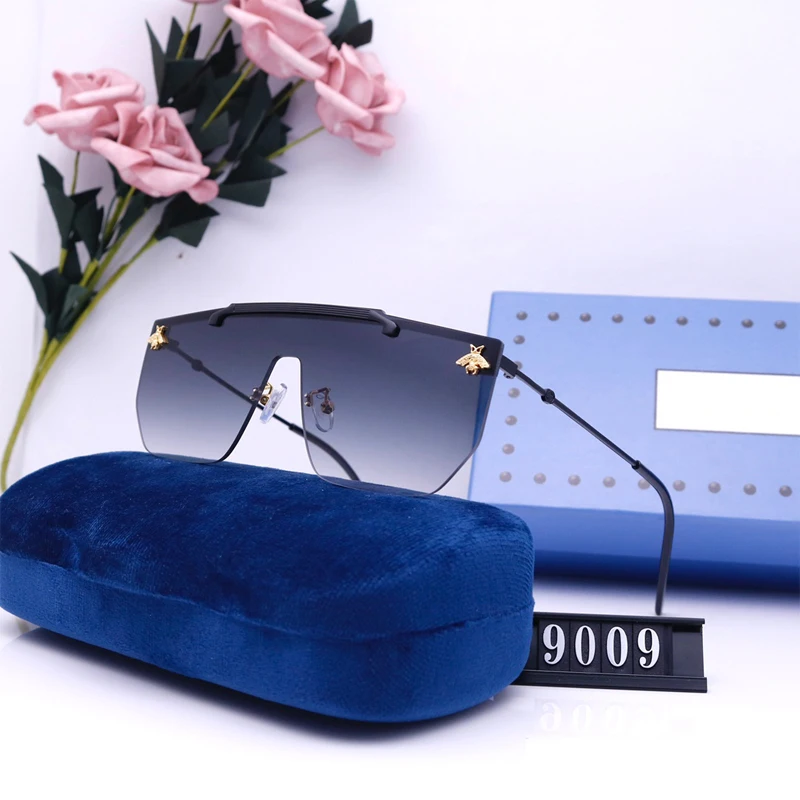 

2022 Oversized Sunglasses Women Vintage Big Frame Bee Fashion Special-Shaped Mirror Luxury Designer Brand Ladies Sun Glasses