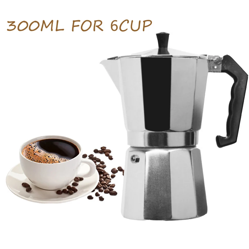 

Coffee Maker Aluminum Mocha Espresso Percolator Coffee Moka Pot For Home Office 1cup/3cup/6cup/9cup/12cup Stovetop Coffee Maker