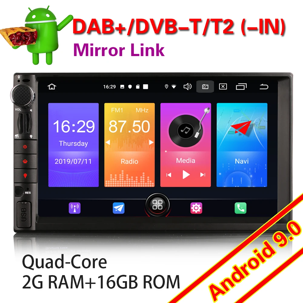 2649 универсальная Автомагнитола 2 Din Android 9 0 спутниковая навигация GPS головное