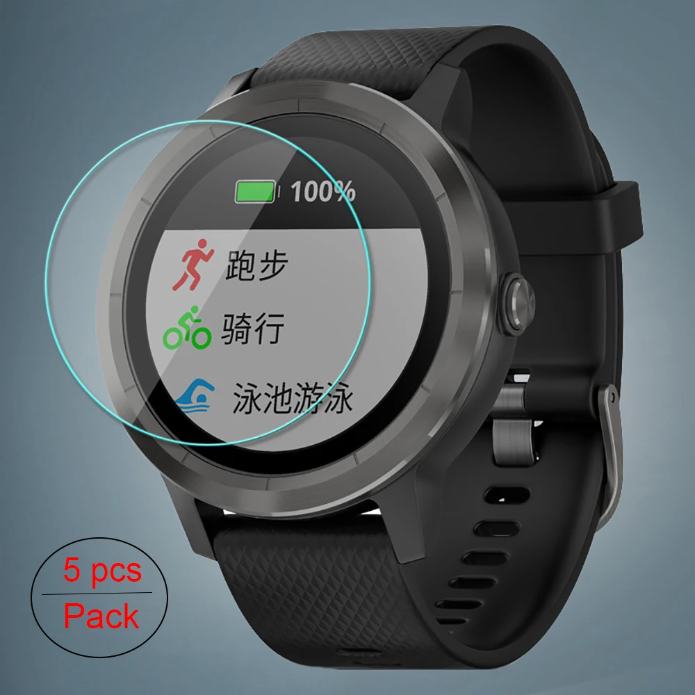 5 шт./лот для Garmin Vivoactive3 закаленное стекло 9H 2.5D Премиум Защитная пленка смарт часов