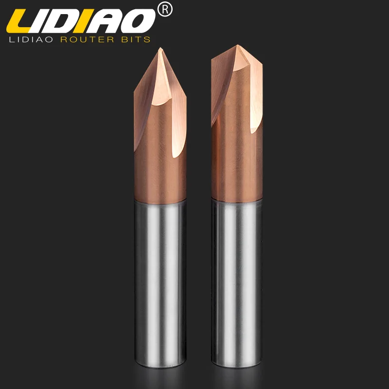 

1 шт. 3 ~ 12 мм хвостовик карбида вольфрама прямой паз фаска фреза 60 90 120 градусов ЧПУ гравировальный станок биты Концевая фреза