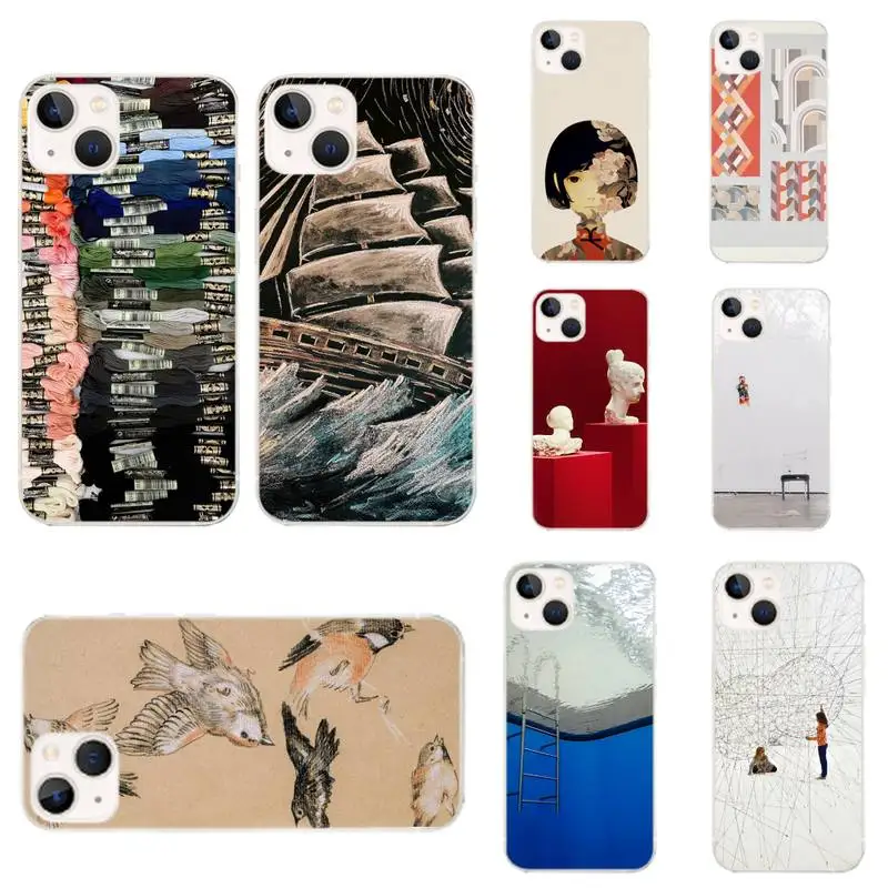 

Creative Design Personality Phone Case Transparent For Iphone XR 11 12 13 Pro X XS Max 6 7 8 6s Plus SE2020 Silicone Soft