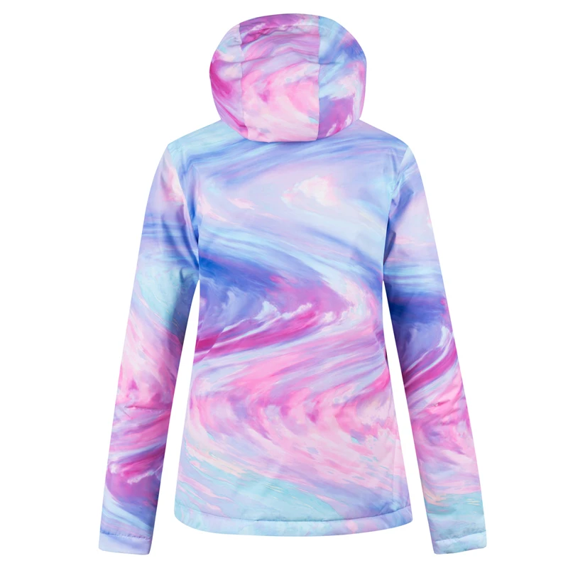 Женский яркий костюм для снежной погоды лыжная куртка + зимние комбинезоны