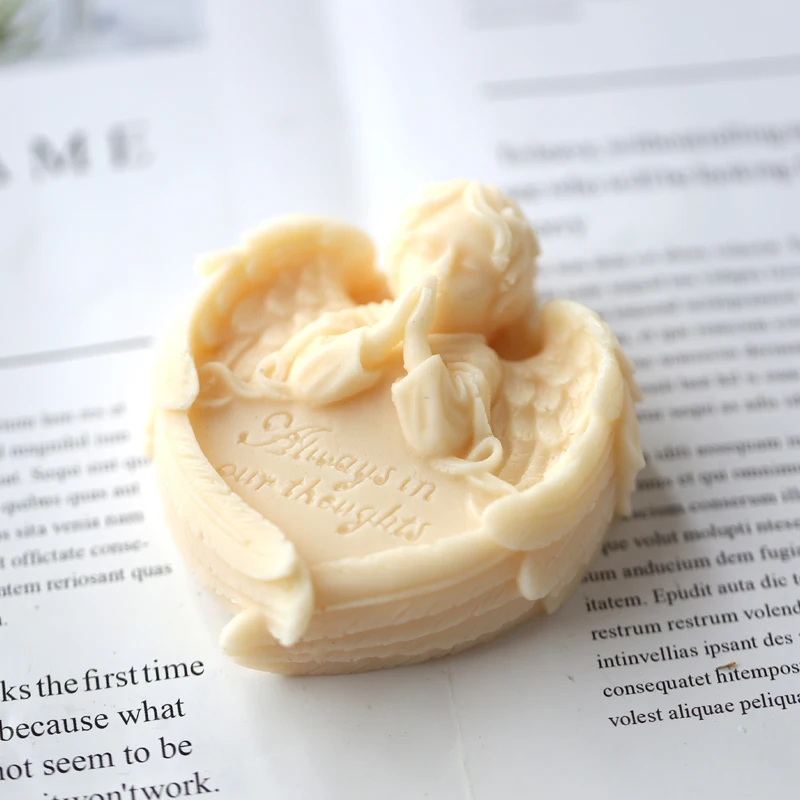 3d Ангел благословения силиконовая форма для мыла ручной работы в форме сердца |