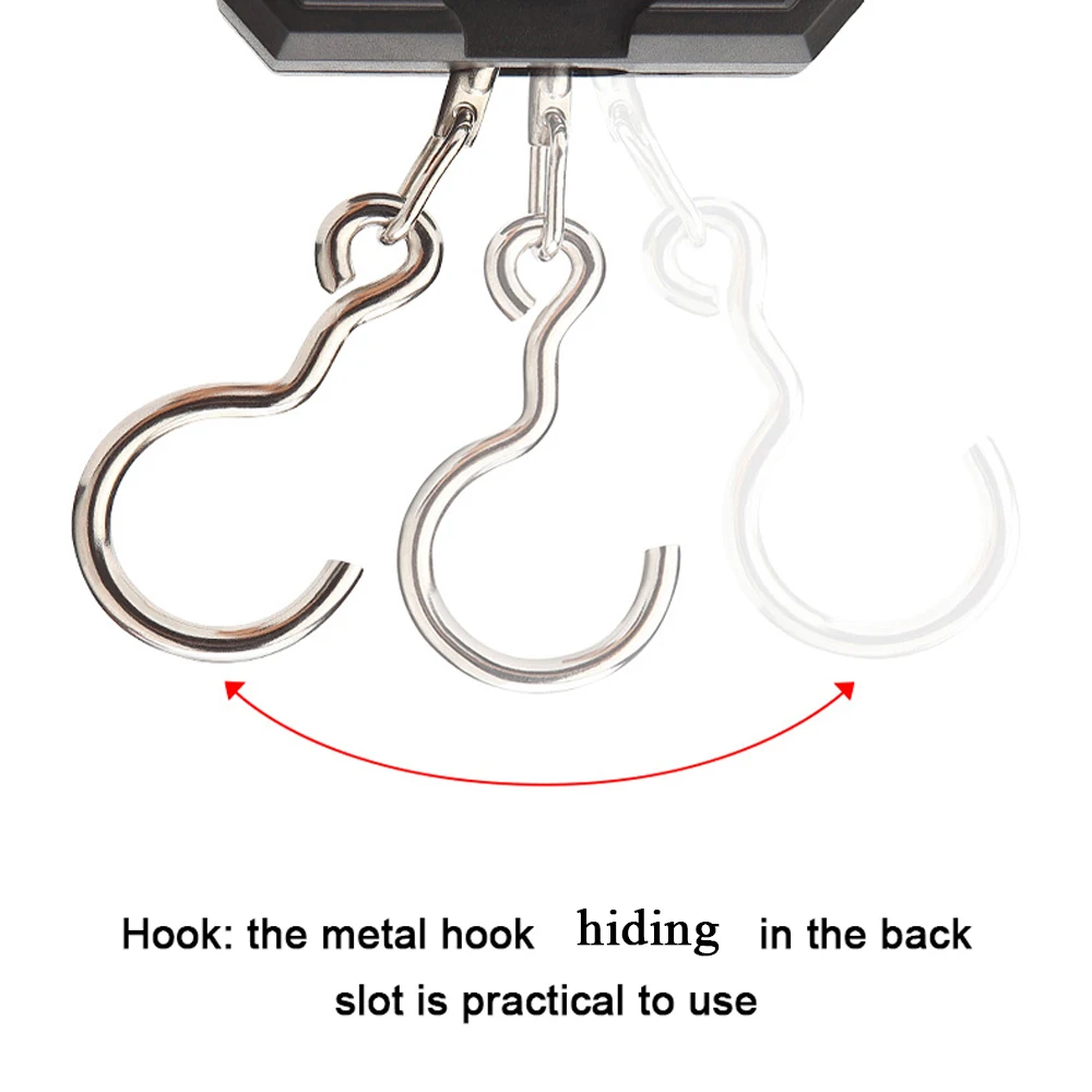 Portable 50Kg/5g LCD Digital Display Backlight Hanging Hook Scale Double Accuracy Fishing Travel Mini Electronic Weighing | Инструменты