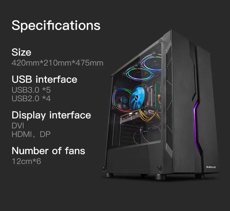 IPASON игровой компьютер ПК Intel i5 9400F обновление до 9600KF/GTX1660TI 6G DDR4 16G ram 256G SSD высококлассное настольное устройство E-sport