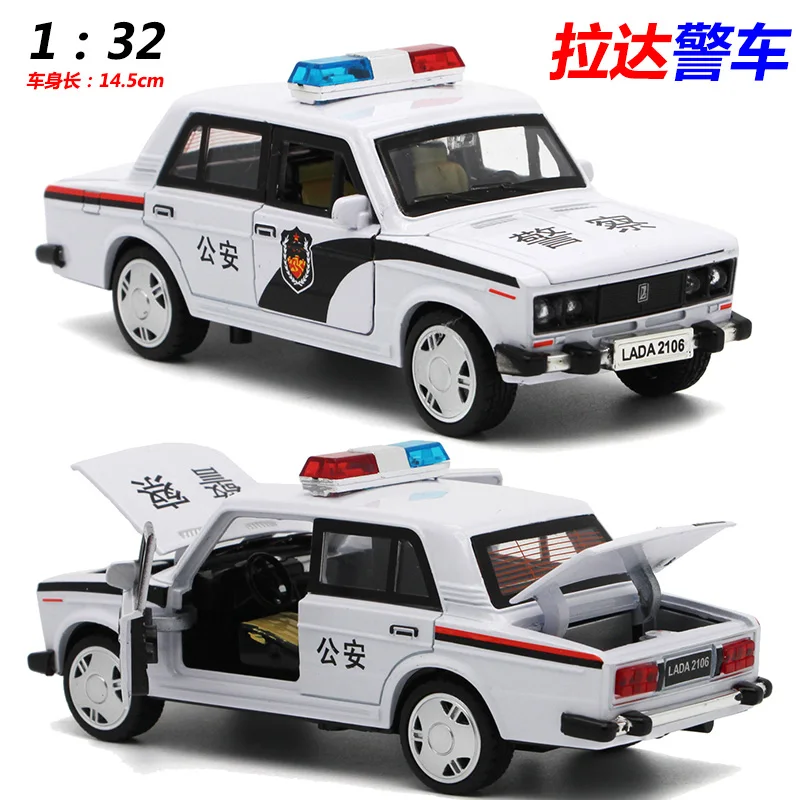 

1:32 Toy Car LADA Police Metal Toy Alloy Car Diecasts & Toy Vehicles Car Model Miniature Scale Model Car Toy For Children