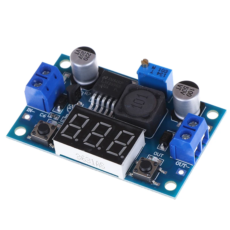 

1pc LM2596 dc 4.0~40 to 1.3-37v led voltmeter step-down power converter module