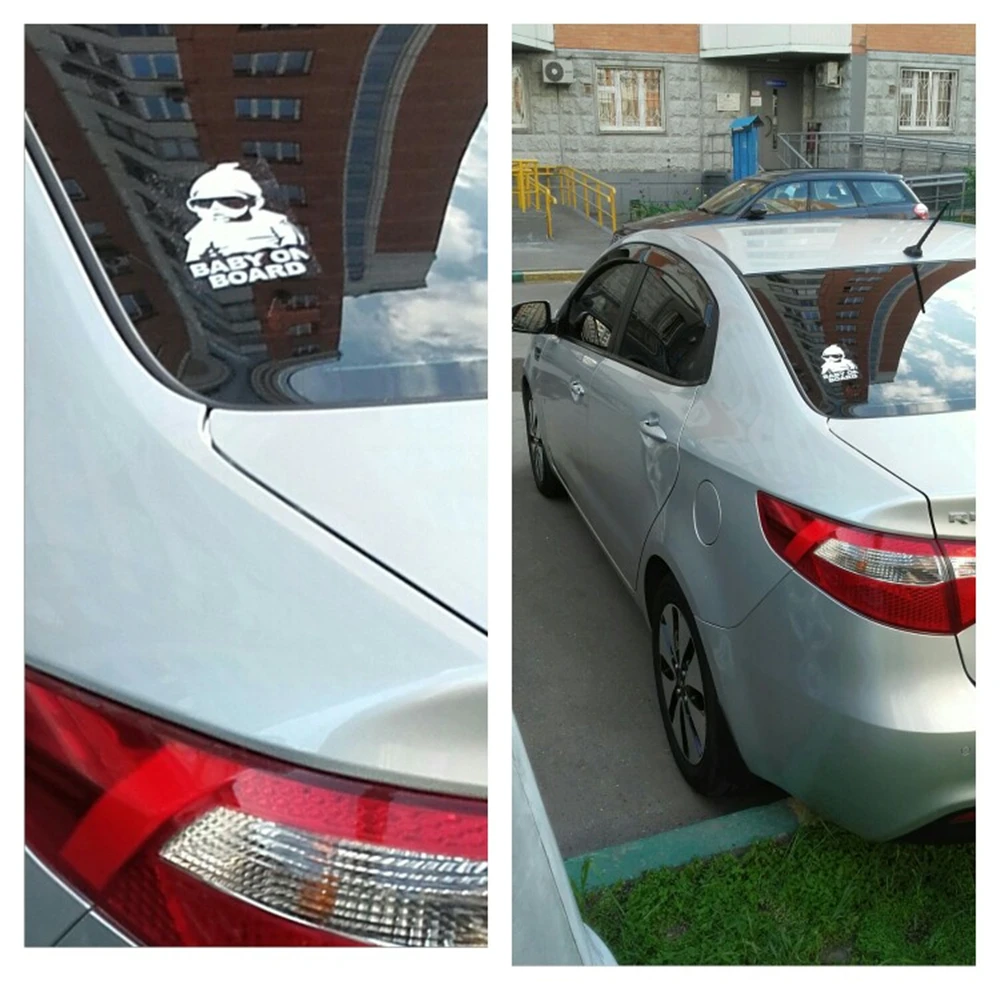 Детская Светоотражающая виниловая наклейка 14 Х9 см | Автомобили и мотоциклы