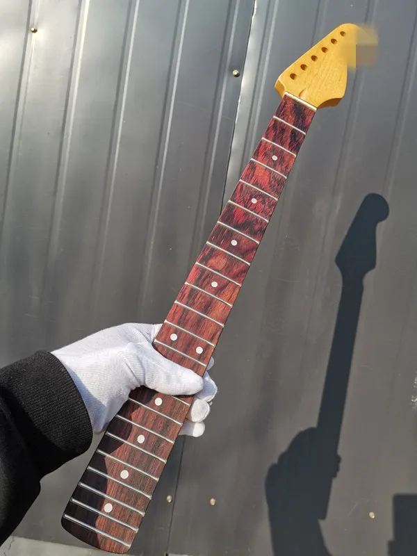 

New Guitar Neck 22fret 25.5inch Maple Rosewood Fretboard Yellow Painting dot Inlay Guitar parts