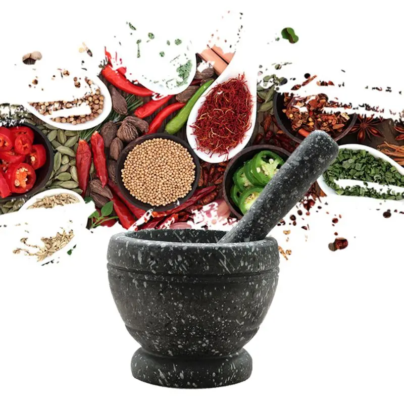 

Resin Mortar Pestle Tool Set 11 Cm Large Mortar Kitchen Herbs Spices Food Shreding Grinding Tool For DIY Sauce Making Mi