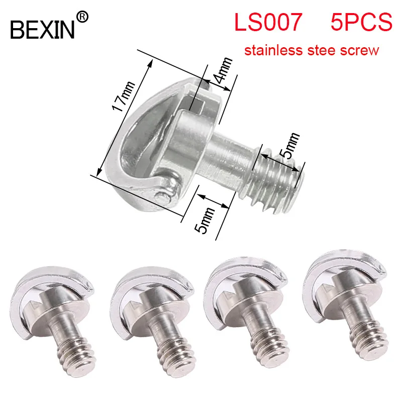 5PCS LS007 Пластина для камеры Винт d Кольцо 1/" дюймовый Штатив Адаптер крепление быстросъемный винт для dslr камеры штатив монопод - Цвет: 5PCS LS007