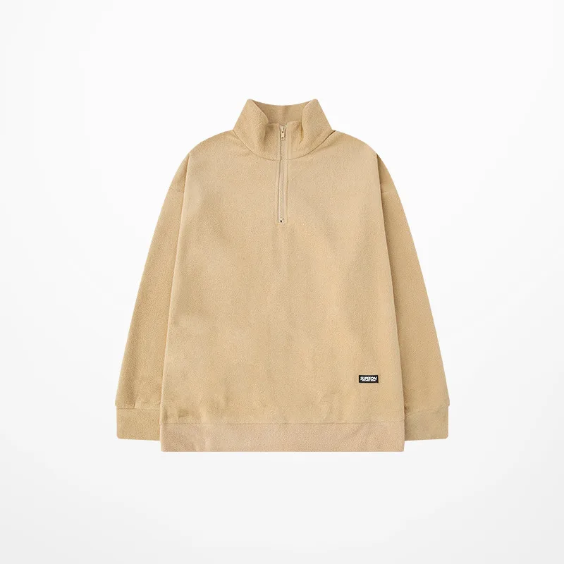 Мужская/Женская флисовая куртка на молнии с воротником-стойкой | Толстовки и