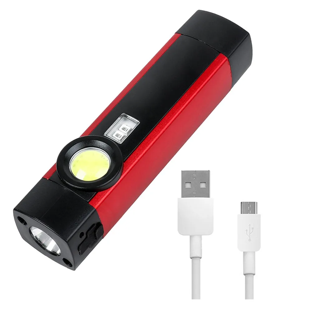 

Magnetic LED COB Flashlight Inspection Lamp Camping Work Light Rechargeable Cordless Bright Torch With USB Cable 4 Gears Tools