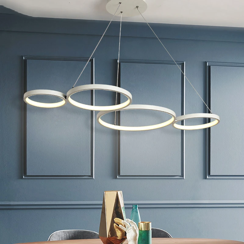 

Черный/белый фотолюминесцентный светильник для столовой, кухни, бара, гостиной, современный подвесной светильник