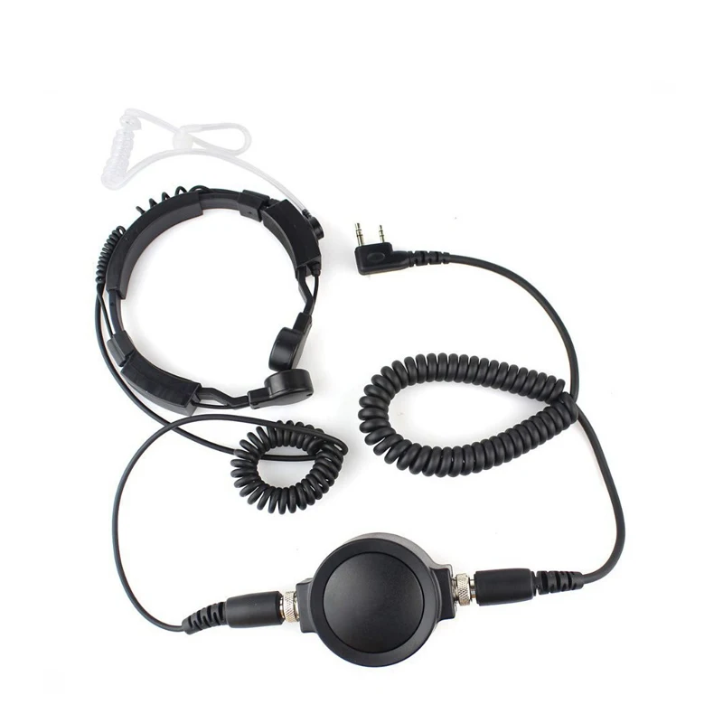 

Heavy Duty Tactical Headset Mic Military Throat Microhone For Kenwood Baofeng UV-5R BF-888S KG-UVD1 HYT