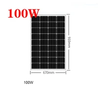 sun power 100w solar panel solid 18v rigid glass monocrystalline cell 12v 24v battery charger usb yacht boat car home