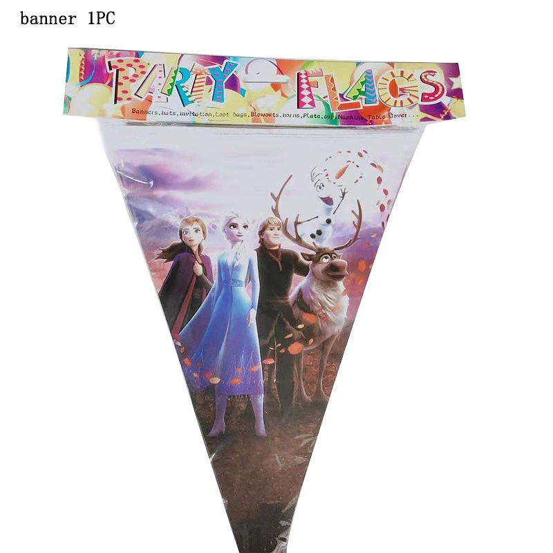 

Disney Frozen 2 Party Blue Cartoon Characters Themes Disposable Tableware Plates Birthday Party Decorations Kids Favor Supplies