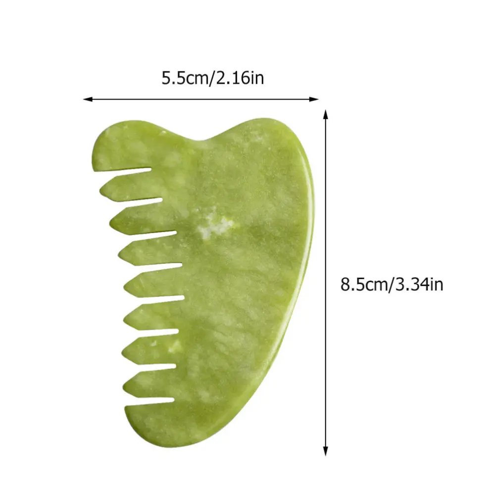 

1PC Head Comb Traditional Chinese Nature Jade Comb Spa Acupuncture Tool