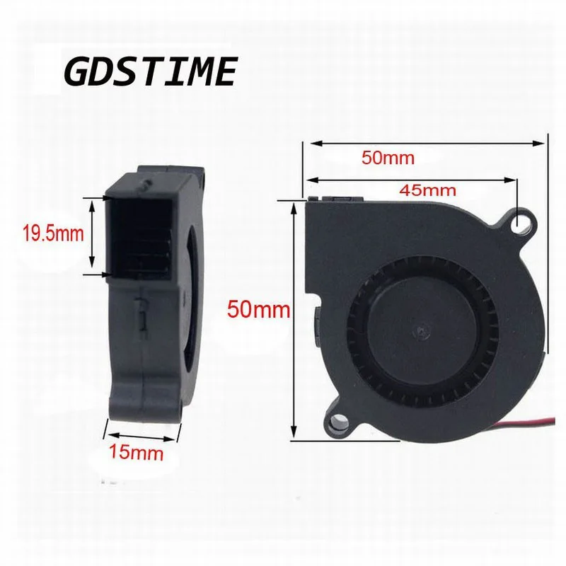 2 шт. партия Gdstime DC 5V 2Pin вентилятор 50 мм 50x50x15 5 см Бесщеточный Охлаждающий Высокая
