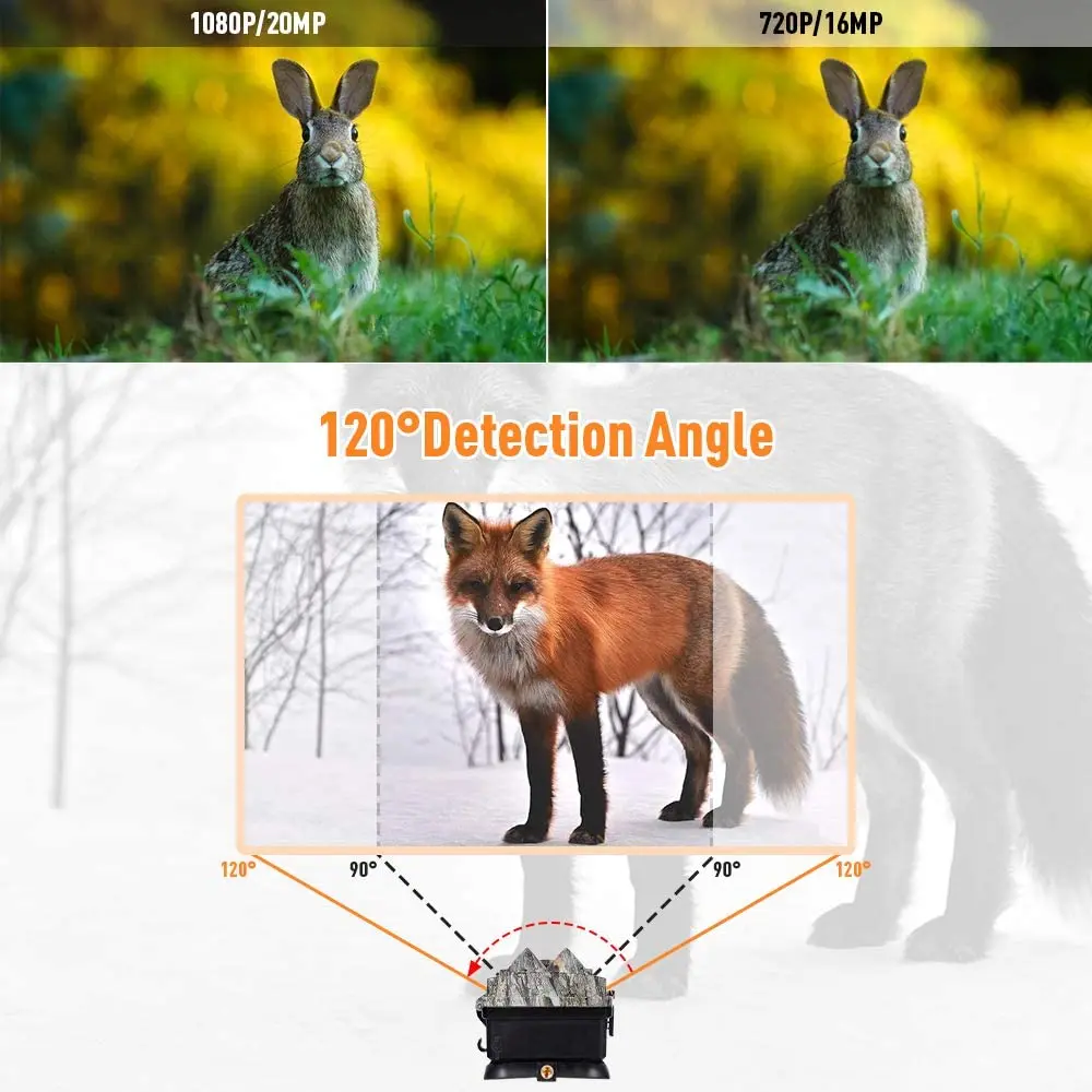 

Wifi Wild Trail Camera APP Remote Control Bluetooth Hunting Cameras 20MP 1080P Night Vision Wildlife Photo Traps Hunter Camera