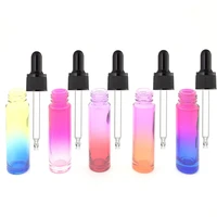 10pcs 10ml pipette bottle with pure glass dropper perfume sample essential oil mini tubes vial