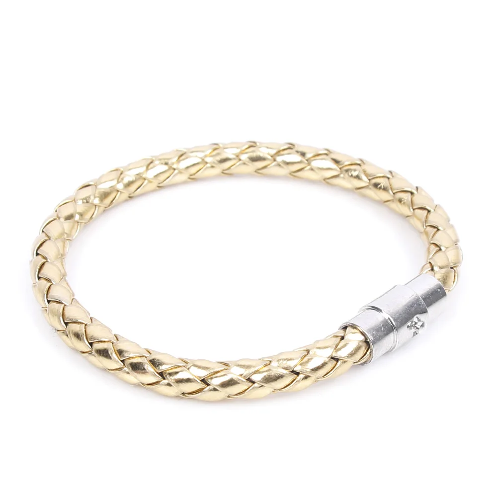 Модный плетеный кожаный браслет ручной работы унисекс для женщин и мужчин со