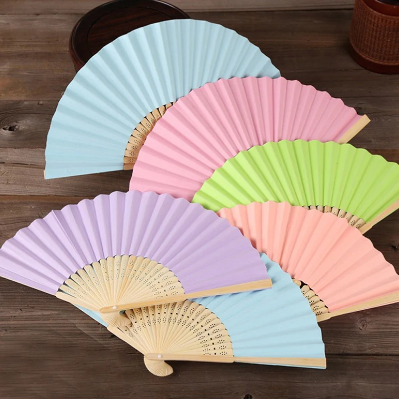 

Folding Fan Hand DIY Chinese Folding Fan Wooden Bamboo Antiquity Folding Fan