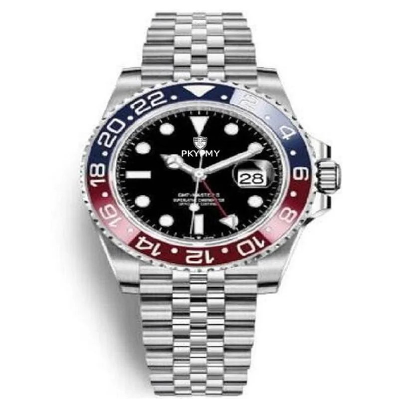 

2021 Mens watch Wristwatch Blue Black Ceramic Bezel Stainless Steel Watchess 116710 Automatic GMT Movement Limited Jubilee Mast
