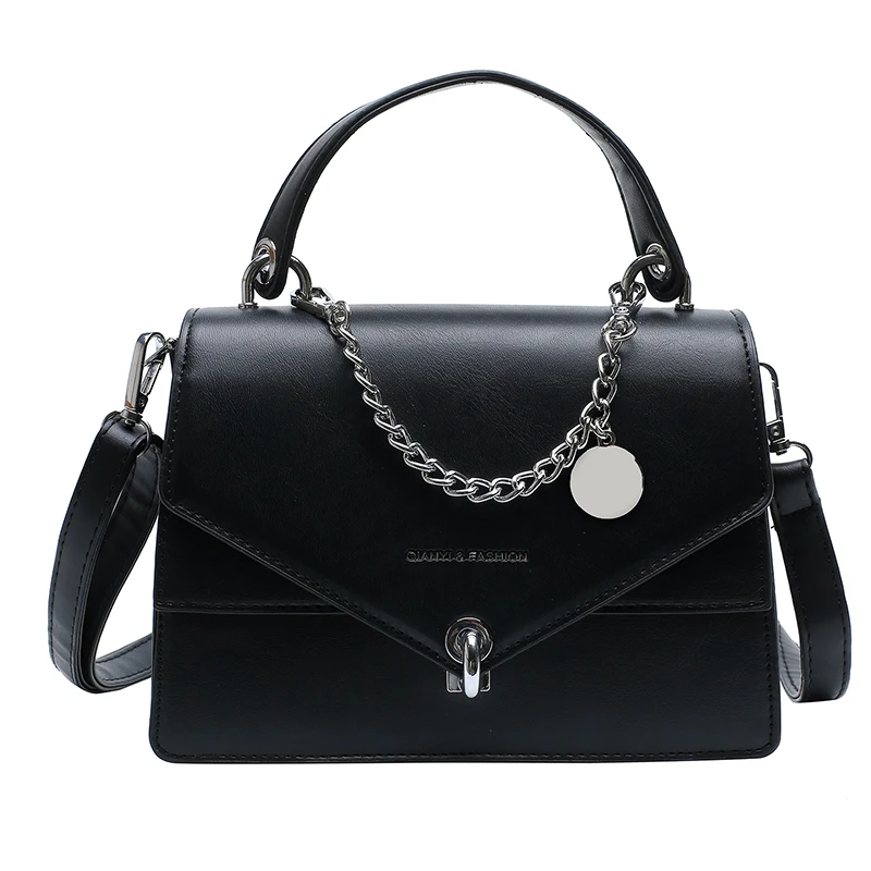 

Small Square Bags For Women Messenger Bag 2021 Chains Girl's Handbag Casual Wild Lady Shoulder Bag Cross Body Female Bag Black