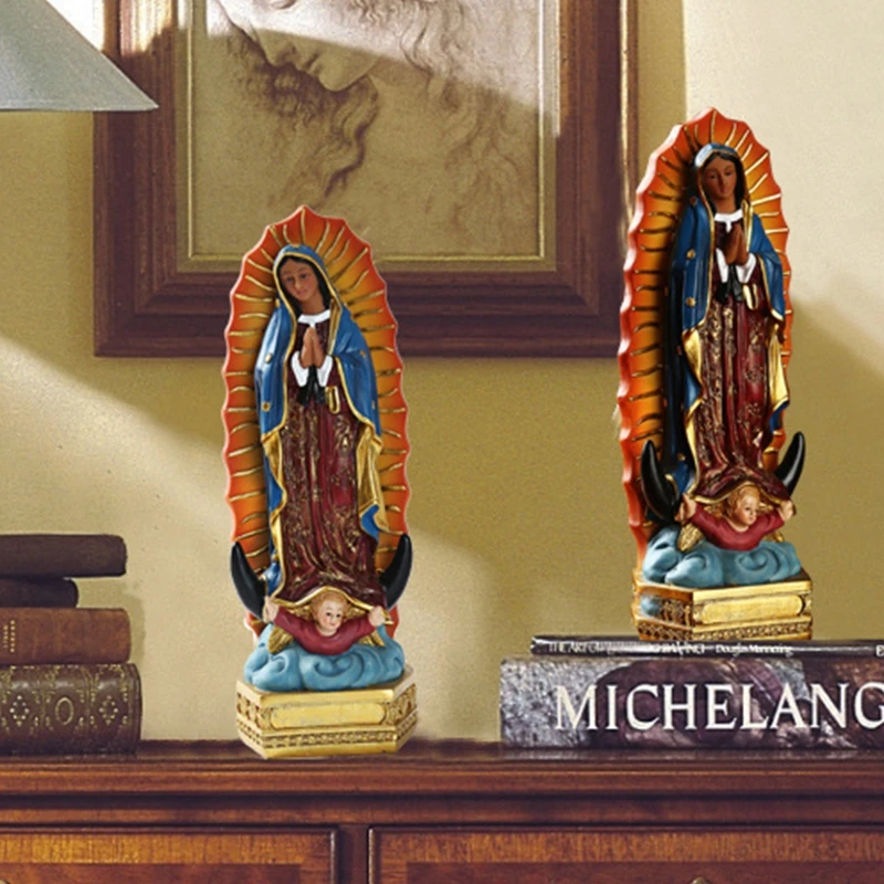 

Our Lady Of Guadalupe Mexico Virgin Mary Figurines Accessories for Indoor or House Decor Supplies