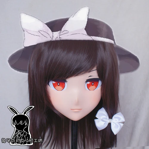 

(Rabbit 24) Resin Crossdress Pretty Girl 3/4 Head BJD Doll Mask Cartoon Anime Cosplay Usami Renko Kigurumi Mask Crossdresser