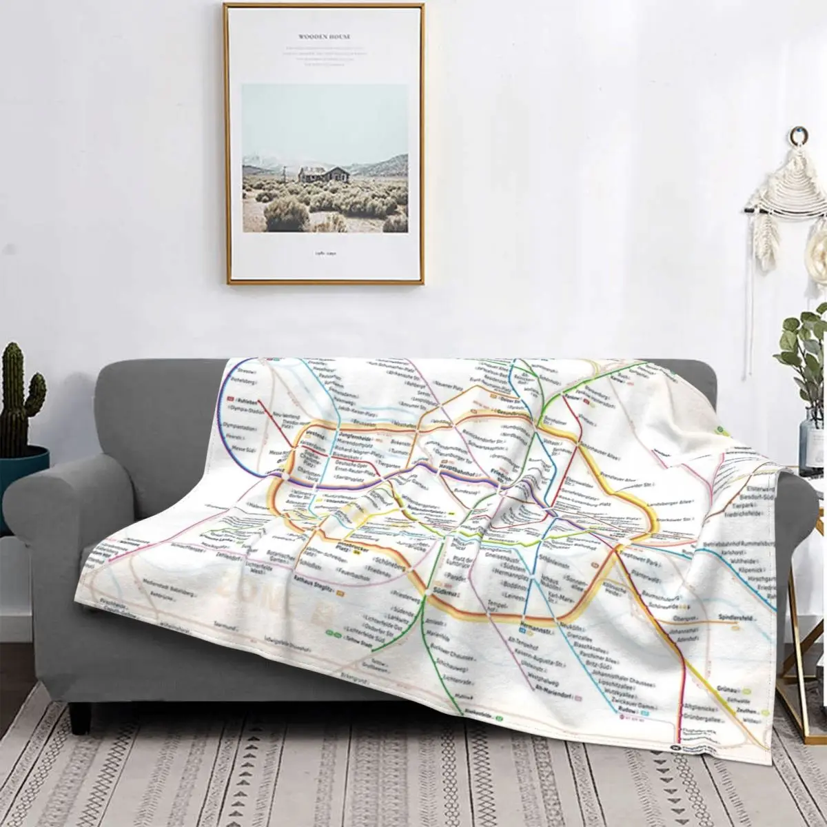 

Manta a cuadros de muselina para cama, colcha de la ruta de tránsito rápido de Berlín, manta de Picnic en el sofá, nueva