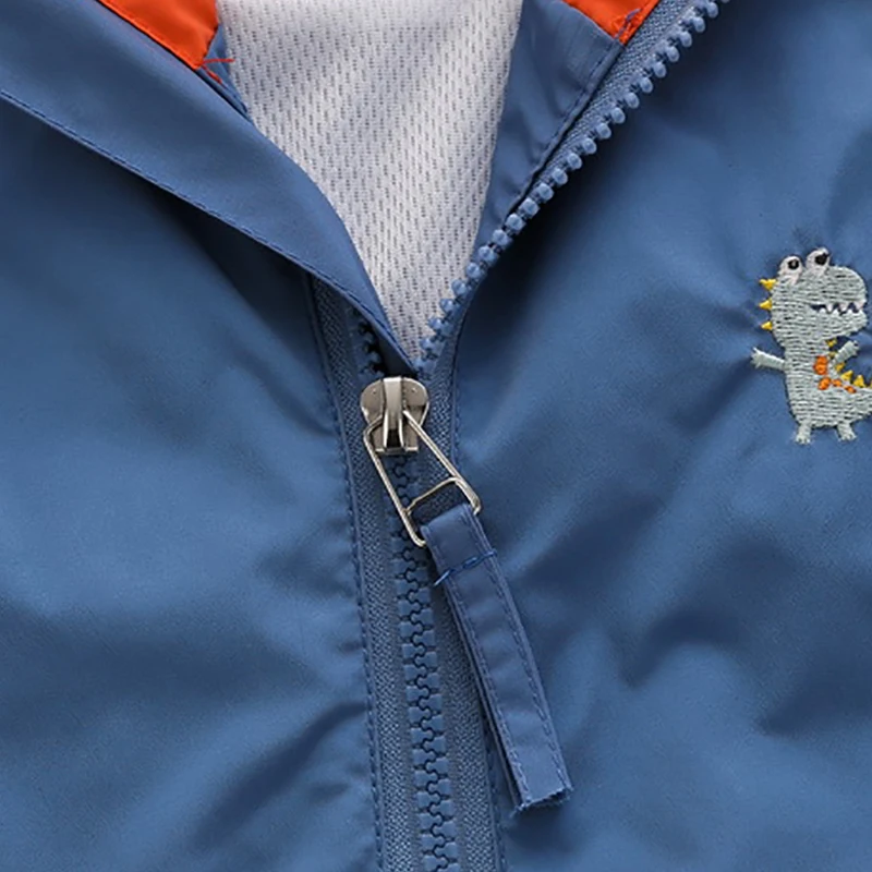 

Keelorn Boys Hooded Jacket Panelled Patchwork Long Sleeve Carttons Pockets Zipper Windbreaker for Kids Casual Outerwear