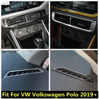 for vw volkswagen polo 2019 2022 center dashboard air ac outlet vent frame cover trim stainless steel accessories interior kit