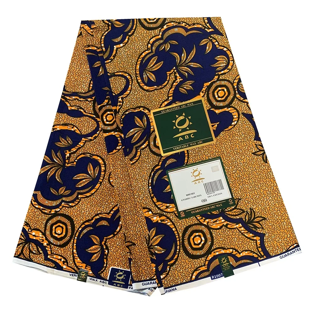 

African Wax Prints Fabric cotton 6Yard Nigerian wax fabric Women ankara Fabrics For Wedding Textiles