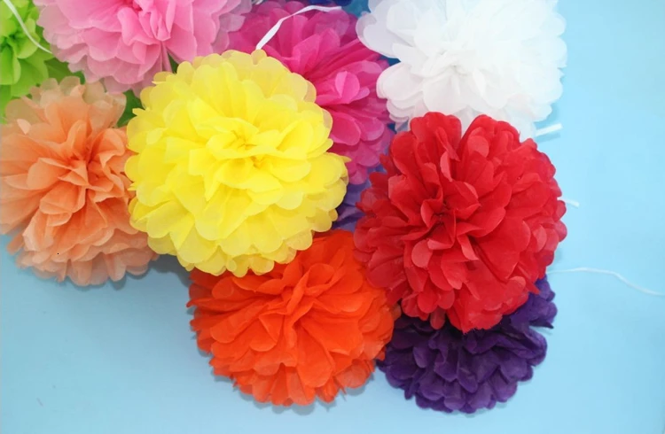 15 шт. 4/6/8 дюймовый помпон из бумажной салфетки Бумага Pom Poms, цветок, поцелуй, мячи, украшение дома, запас для свадебной праздничные вечерние поставки