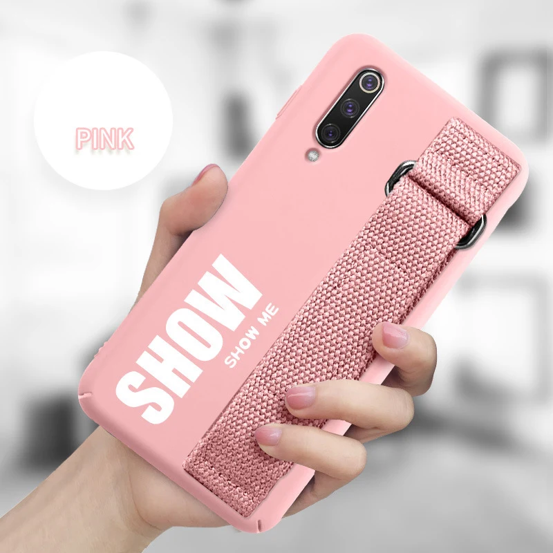 Pink Для huawei P30 Pro P20 Lite Nova 5i 5T 3e 3 3i P Smart Plus P10 mate 30 20 Honor чехол мягкий силиконовый матовый чехол с ремешком на руку - Цвет: Pink