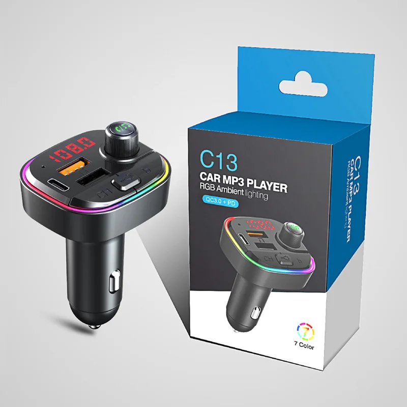 

FM Transmitter Bluetooth Adapter USB Speakers Handsfree Stereo Receiver Bluetooth Kit Wireless Music In Car Goods Fast Charging