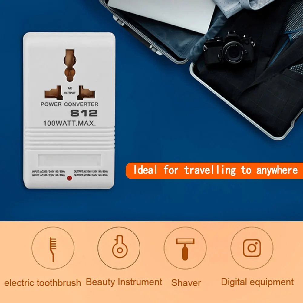 

100w Step Up Voltage Converter Step-Up & Down Voltage Converter Transformer Power Converter CN Standard Plug Voltage Transformer