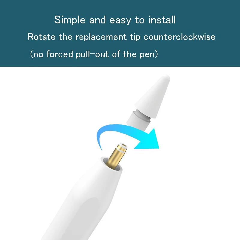 Сменные наконечники для стилуса Apple Pencil 1-го и 2-го поколения совместимые с