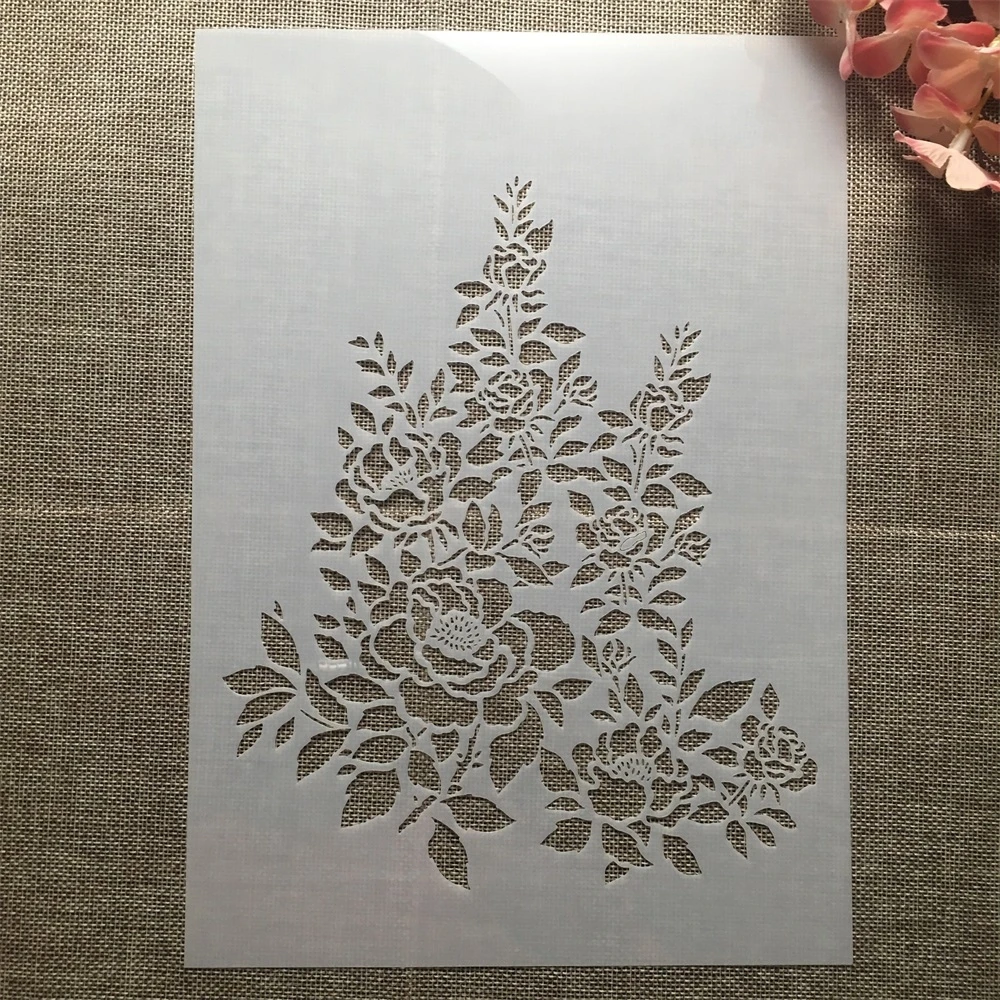 A4 29 см Мандала Цветы ручной работы наслоения Трафареты настенная живопись