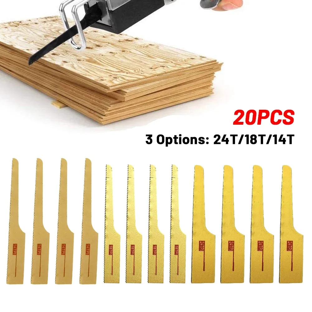 20Pcs Reciprocating Saw Blade 94MM 24T/18T/14T Woodworking Tool Saber Saw Handsaw Hacksaw Cutting Blade