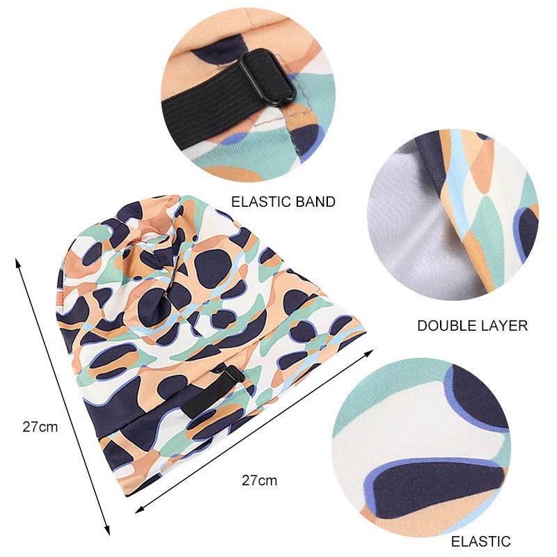 

2021 spring new fashion luxury satin lining hat, invisible adjustment buckle night hat treatment hat, Muslim ladies Hijab