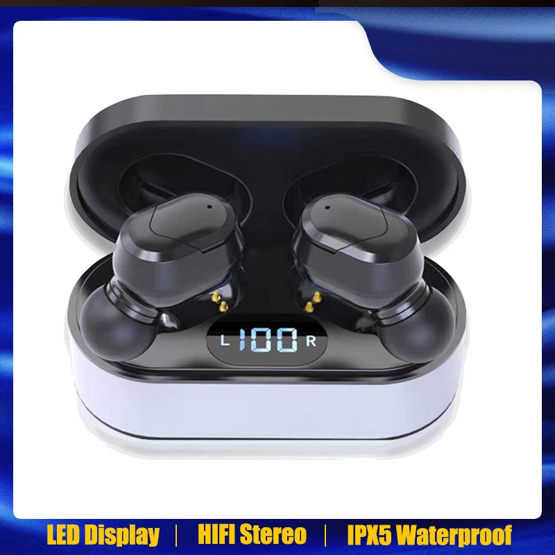 JS1 TWS Наушники Беспроводные Bluetooth 5 0 гарнитура Мини стерео наушники светодиодный