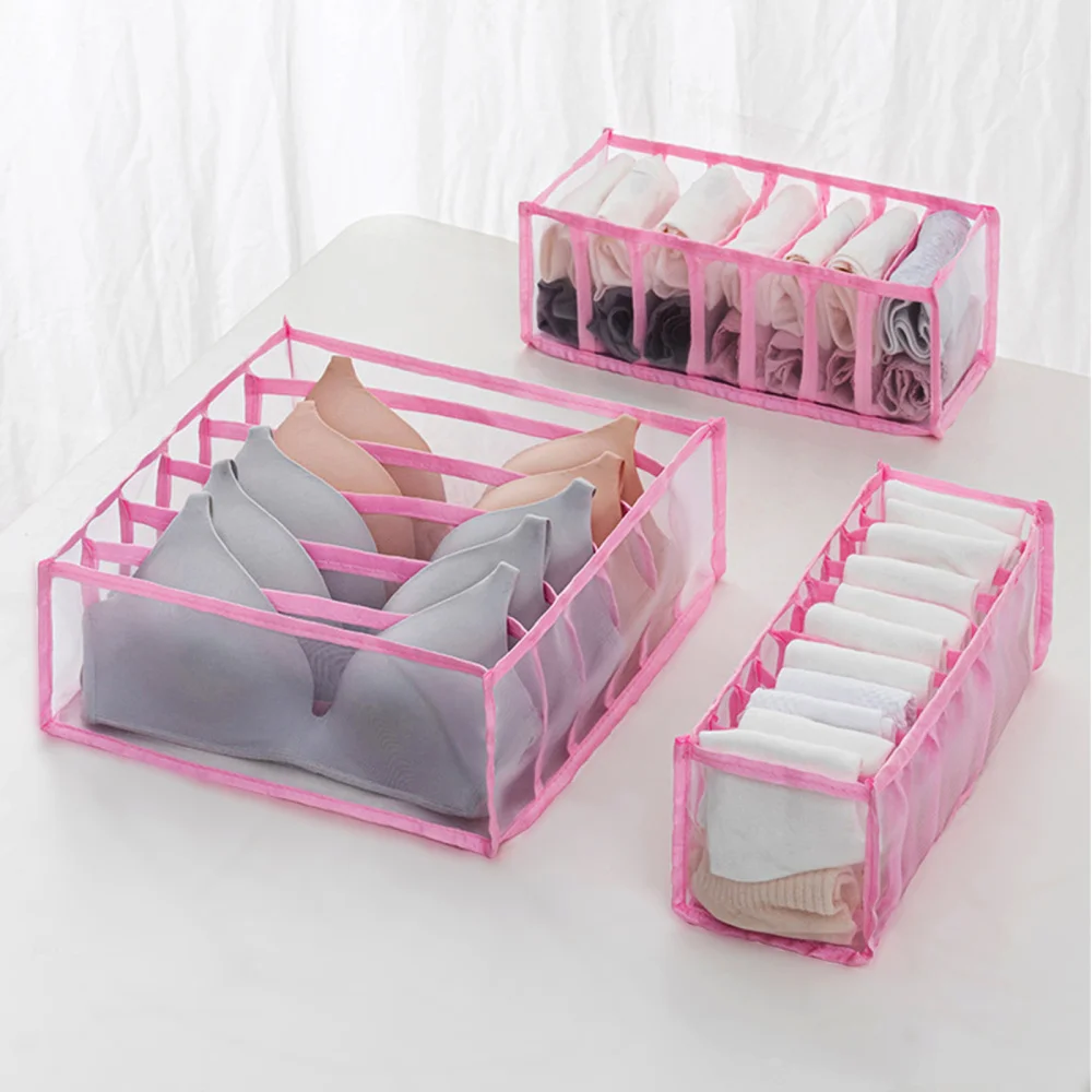 

3Pcs Practical Underwear Boxes Drawer Type Socks Briefs Household Storage Boxes