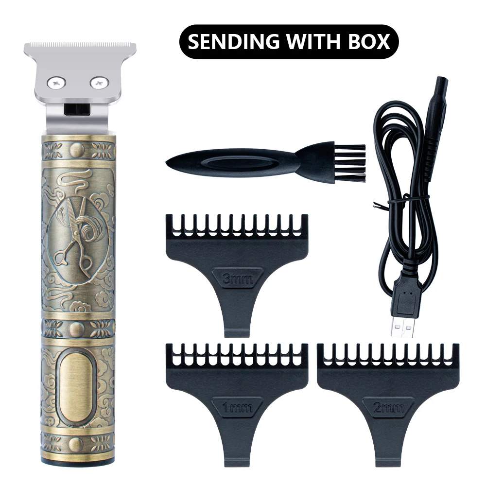 

Electric Hair Trimmer Clipper Usb Rechargeable Professional 0mm For Men Buddha Cordless Pro li T Outliner Haircut T9 Barber
