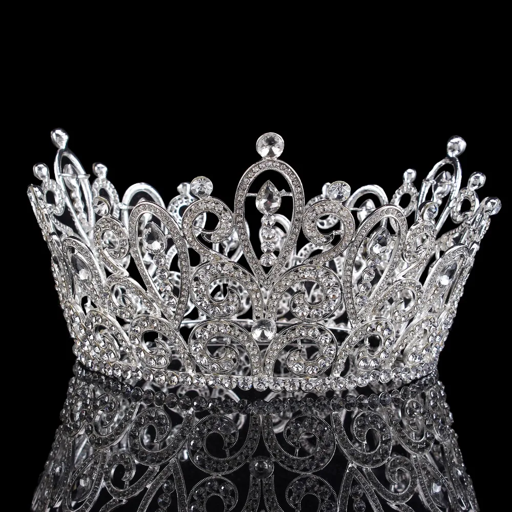 Тиары в стиле барокко женские Свадебные короны принцессы аксессуары для волос с