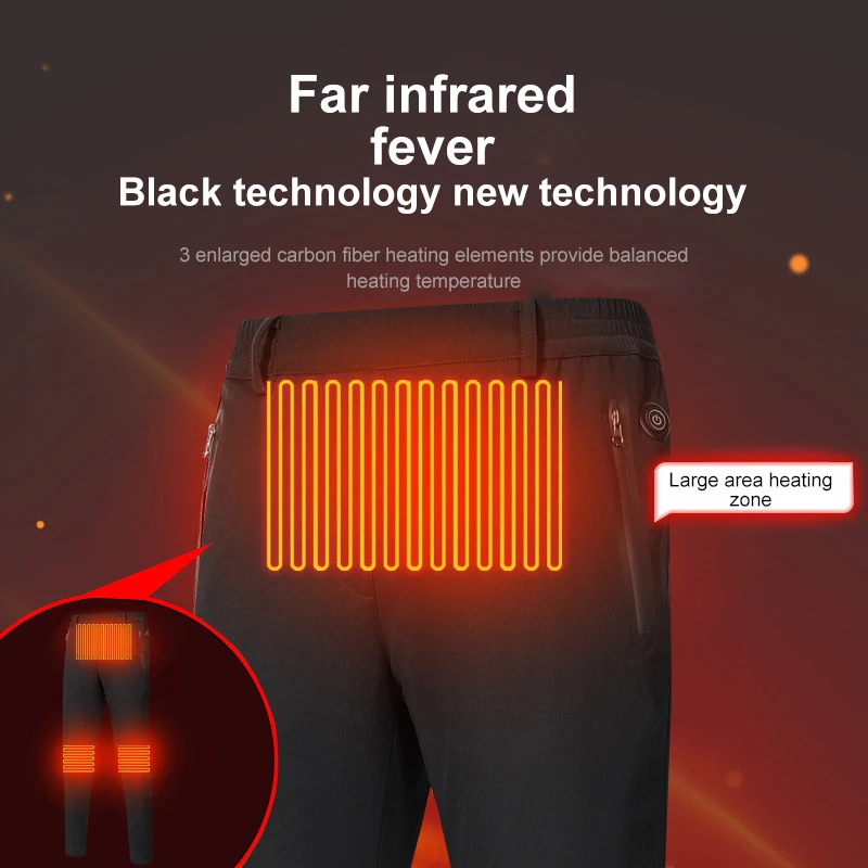 

ZYNNEVA Outdoor Electric Warm Heating Pants USB Winter Men Women Smart Heated Trousers Sports Climbing Hiking Hunting SkiP6131