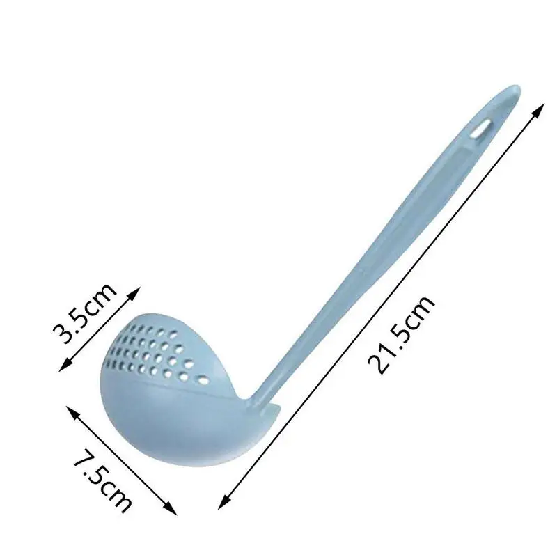 

Creative Spoon Colander Two-in-one Long Handle Plastic Environmental Spoon Spoon Pot Straw Hot Tableware Protection Wheat Y4A7